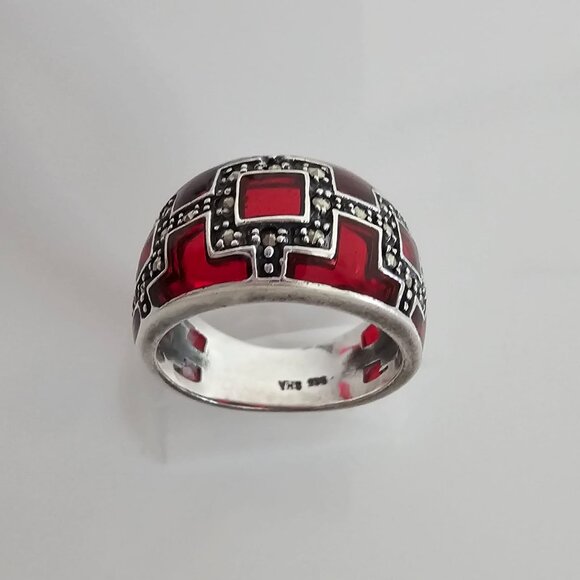 MARCASITE JEWELLERY -BUNDLE! - 1 RING & 2 PAIRS OF EARRINGS! - Picture 5 of 14